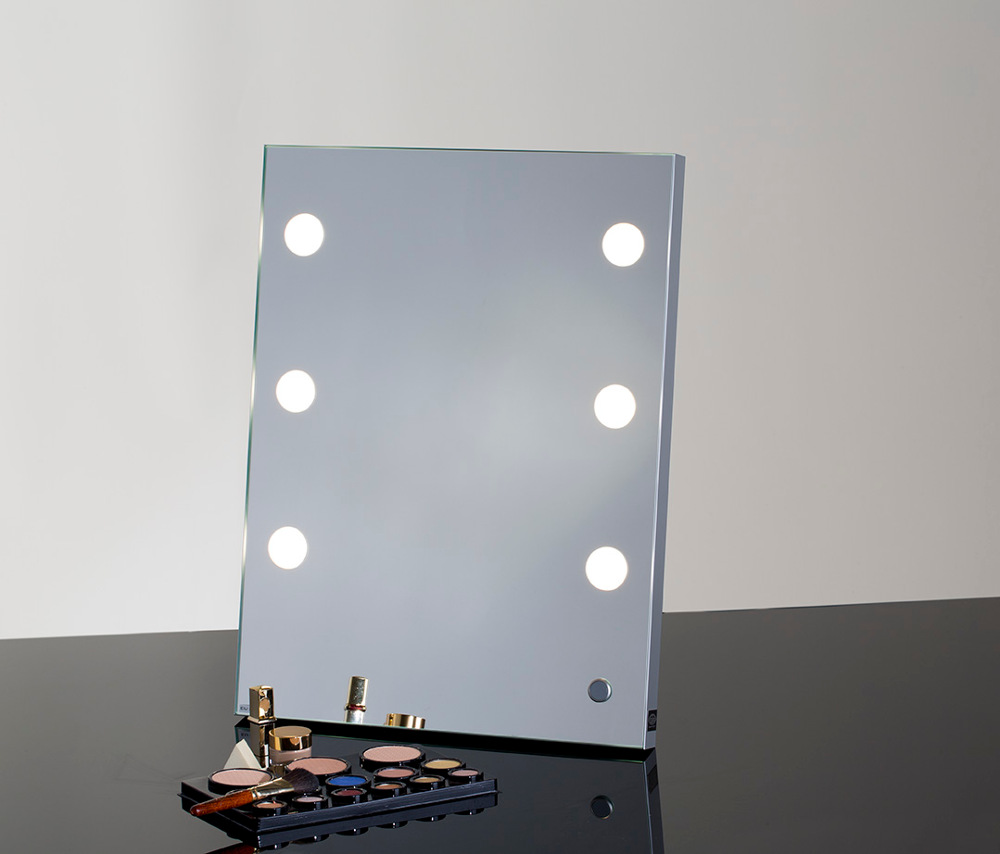 Tisch Make-Up und Visagisten Spiegel MDE504 mit 6 LED ILights